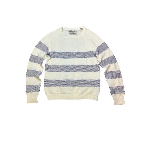 Scotch & Soda Sweaters - Scotch & Soda Acapulco Blue and White Striped Knit Sweater Women’s Petite Small